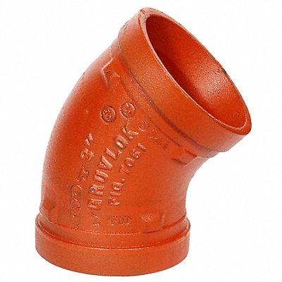 45 Elbow Ductile Iron 1 1/2 in Orange