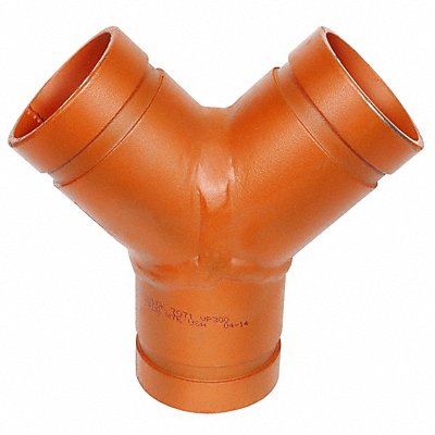 Wye Ductile Iron 5 in Grooved Class 150