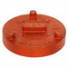 Round Cap Ductile Iron 2 in Orange