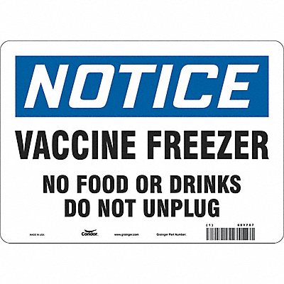 Vaccine Freezer Sign