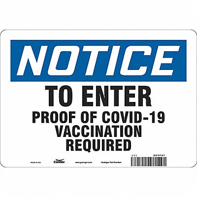 Employee/Visitor Vaccine Proof Sign