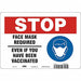 Facemask Reminder Safety Sign