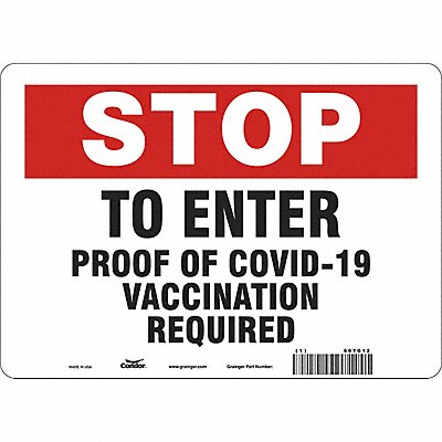 Employee/Visitor Vaccine Proof Sign