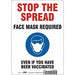 Facemask Reminder Safety Sign