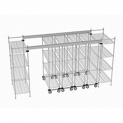 Overhead Track Shelving Complete Kit