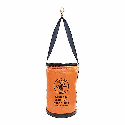 Bucket Bag Canvas Straight Wall Orange