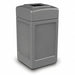 Square Waste Container Gray 42 gal lon