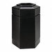 Hex Waste Container Black 30 gal lon