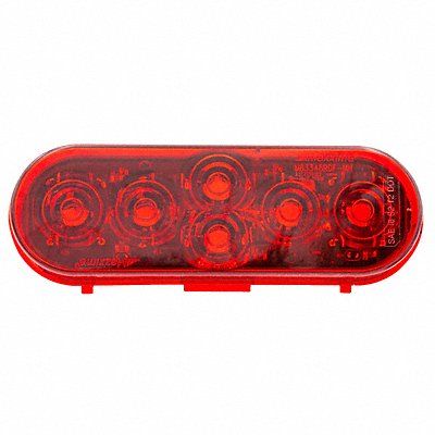 LED Red Oval Stop/Tail/Turn Lens