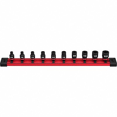 Impact Socket Set Steel 6-Point 1/4 