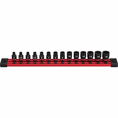 Impact Socket Set Steel 6-Point 1/4 