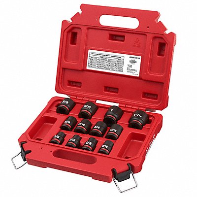 Impact Socket Set Steel 6-Point 1/2 