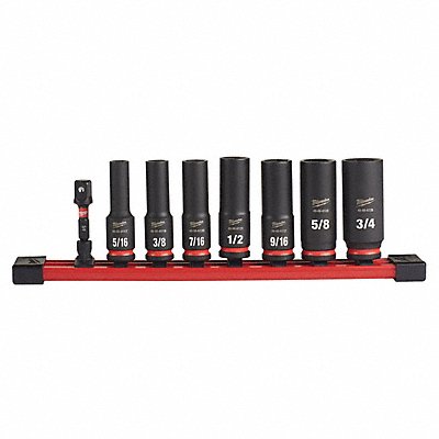 Impact Socket Set Steel 6-Point 3/8 