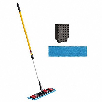 Flat Mop Pad Kit 19 1/2 in W Blue