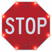 Indoor LED Stop Sign 24x24 in Aluminum