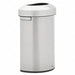 Trash Can Half-Round Silver 16 gal