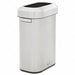 Trash Can Rectangular Silver 15 gal