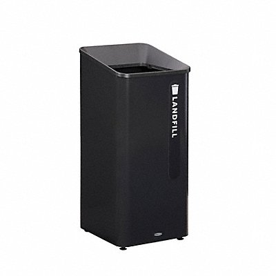 Recycling Can Square 23 gal Black