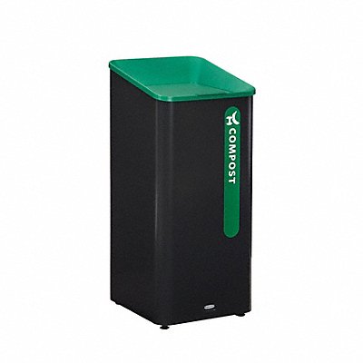 Recycling Can Square 23 gal Black