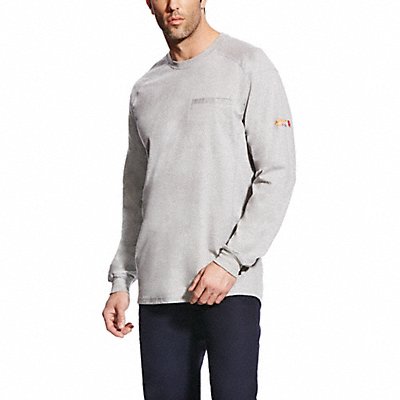 K3898 FR Crew Longsleeve Tee Gray L