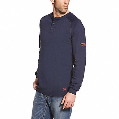 K3894 FR Henley Longsleeve Tee Navy S