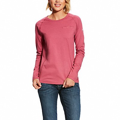 Womens FR Crew Longsleeve Tee Red S