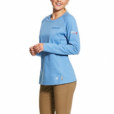 Womens FR Crew Longsleeve Tee Blue L