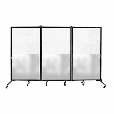 Clear/Frosted 3 panel Room Divider