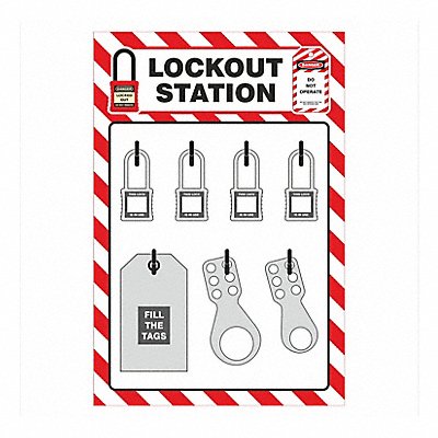 Lockout Tagout Shadow Board 11-3/4 W