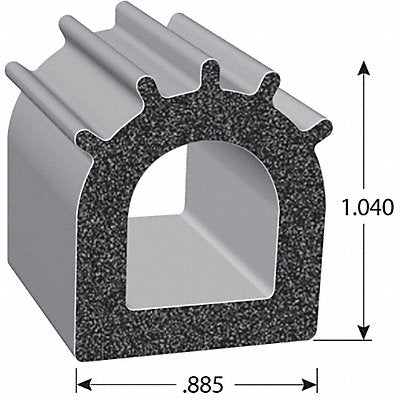 Foam Rubber Seal w/Adhesive Back 1.04 in