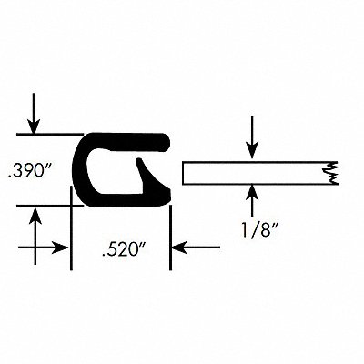 Edge Grip Seal Edge Trim 50 ft PVC