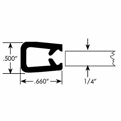 Edge Grip Seal Edge Trim 10 ft PVC