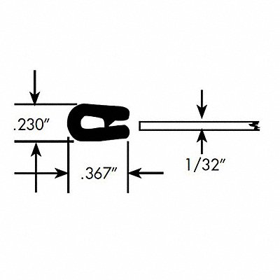 Edge Grip Seal Edge Trim 10 ft PVC