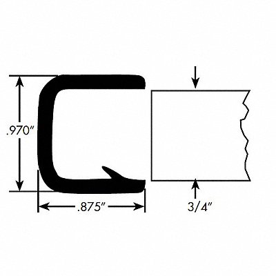 Edge Grip Seal Edge Trim 50 ft PVC