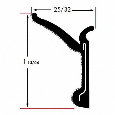 Edge Grip Seal Beltline WRSTP 8 ft Rubbr