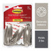 Designer Hook Plastic Gray PK3