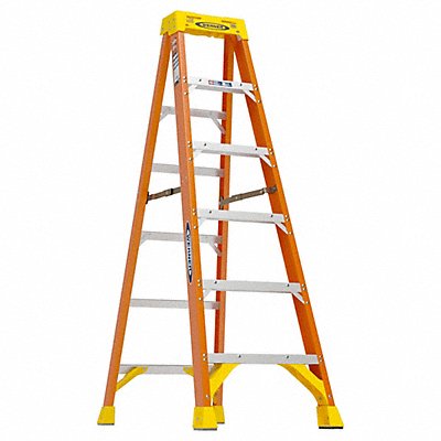 Stepladder Fiberglass 6 ft H 300 lb Cap