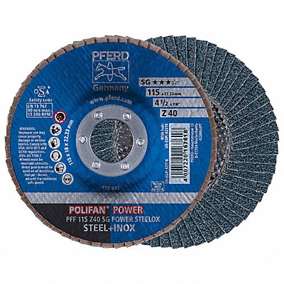 Flap Disc 40 Grit T27 4-1/2 x7/8 