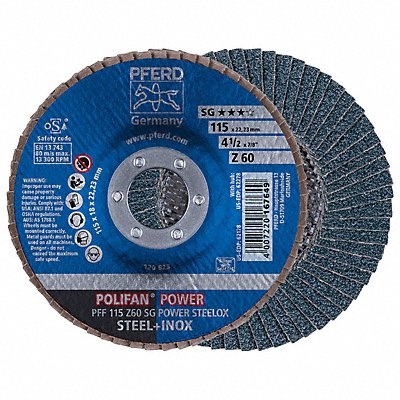 Flap Disc 60 Grit T 27 4-1/2 x7/8 