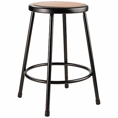 Round Stool Welded Tube Leg Black 24 H