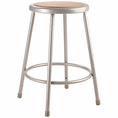 Round Stool Welded Tube Leg Gray 24 H