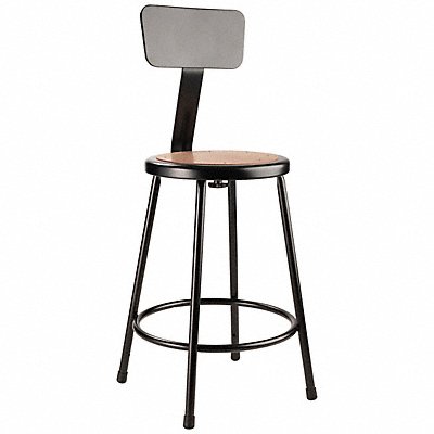 Round Stool Welded Tube Leg Black 37 H