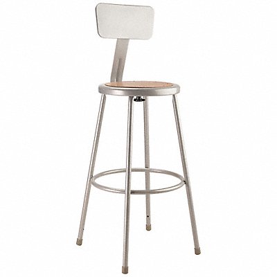 Round Stool Welded Tube Leg Gray 43 H