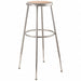 Round Stool Adjustable Legs Gray 31.5 H