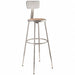 Round Stool Adjustable Legs Gray 44 H