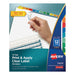 DIVIDER,IM 12 TAB 5ST,AST