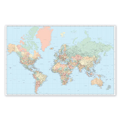 MAP,LAMINATED,WORLD,AST