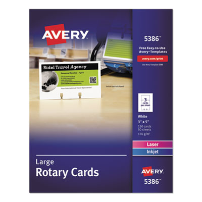 CARD,LSR,RTRY3X5,3/SH,WHT