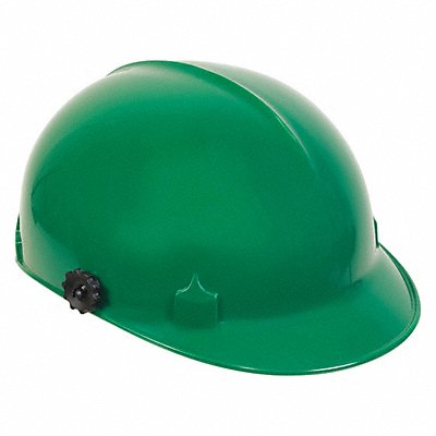 Bump Cap Green W FaceShield Attachmt