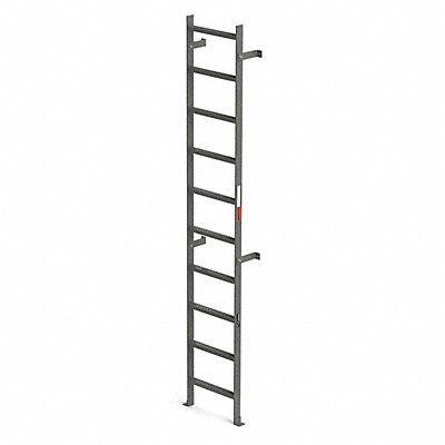 Vertical Ladder Rail Ext Steel 10 ft.